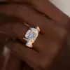 6.8ct Round Cut Tension Set Modern Engagement Ring