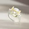 6.8ct Round Cut Tension Set Modern Engagement Ring
