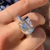 6.8ct Round Cut Tension Set Modern Engagement Ring