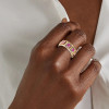 3.2ctw Princess Cut Ruby Hollow Modern Wedding Band