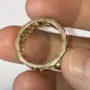 3.2ctw Princess Cut Ruby Hollow Modern Wedding Band
