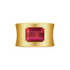 4ct Emerald Cut Ruby Matte Cigar Band Engagement Ring
