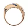 3ctw Blue and White Sapphire Curved Wedding Band