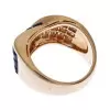 3ctw Blue and White Sapphire Curved Wedding Band