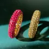 3ctw Multicolor Sapphire Paved Stackable Eternity Ring