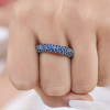 3ctw Multicolor Sapphire Paved Stackable Eternity Ring