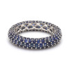 3ctw Multicolor Sapphire Paved Stackable Eternity Ring