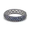 3ctw Multicolor Sapphire Paved Stackable Eternity Ring