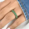 3ctw Multicolor Sapphire Paved Stackable Eternity Ring
