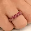 3ctw Multicolor Sapphire Paved Stackable Eternity Ring