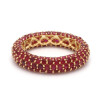 3ctw Multicolor Sapphire Paved Stackable Eternity Ring