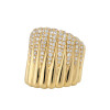 2.5ctw White Sapphire Paved Waterfall Statement Ring