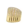 2.5ctw White Sapphire Paved Waterfall Statement Ring
