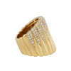 2.5ctw White Sapphire Paved Waterfall Statement Ring