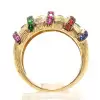Multicolor Sapphire Crossover Cocktail Ring