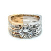2.7ct Round Cut European Shank Two Tone Engagement Ring