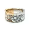 2.7ct Round Cut European Shank Two Tone Engagement Ring