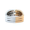 2.7ct Round Cut European Shank Two Tone Engagement Ring