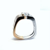 2.7ct Round Cut European Shank Two Tone Engagement Ring