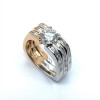 2.7ct Round Cut European Shank Two Tone Engagement Ring