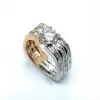 2.7ct Round Cut European Shank Two Tone Engagement Ring