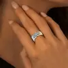 2.7ct Round Cut European Shank Two Tone Engagement Ring