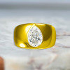 3ct Pear Cut Chucky Modern Engagement Ring