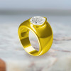 3ct Pear Cut Chucky Modern Engagement Ring