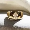3ct Pear Cut Chucky Modern Engagement Ring