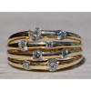 Scattered White Sapphire Modern Wedding Band