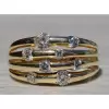 Scattered White Sapphire Modern Wedding Band