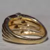 Scattered White Sapphire Modern Wedding Band
