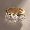 6.5ctw Round Cut Two Tone Vintage Engagement Ring