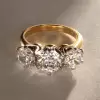 6.5ctw Round Cut Two Tone Vintage Engagement Ring