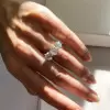 6.5ctw Round Cut Two Tone Vintage Engagement Ring