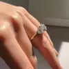 6.5ctw Round Cut Two Tone Vintage Engagement Ring