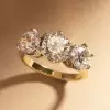 6.5ctw Round Cut Two Tone Vintage Engagement Ring