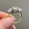 6.5ctw Round Cut Two Tone Vintage Engagement Ring