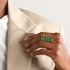 4ctw Multi-cut Emerald Long Cocktail Ring