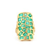 4ctw Multi-cut Emerald Long Cocktail Ring