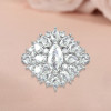 6ctw Multi-cut Cluster White Sapphire Engagement Ring