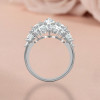 6ctw Multi-cut Cluster White Sapphire Engagement Ring