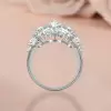 6ctw Multi-cut Cluster White Sapphire Engagement Ring