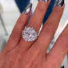 6ctw Multi-cut Cluster White Sapphire Engagement Ring