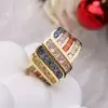 6ctw Multicolor Sapphire Intertwined Cocktail Ring