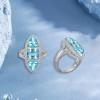 16ctw Cushion and Trillion Cut Aquamarine Cocktail Ring