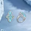 16ctw Cushion and Trillion Cut Aquamarine Cocktail Ring