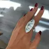 16ctw Cushion and Trillion Cut Aquamarine Cocktail Ring