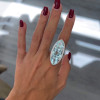 16ctw Cushion and Trillion Cut Aquamarine Cocktail Ring