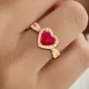 2ct Halo Heart Cut Ruby Infinity Shank Promise Ring